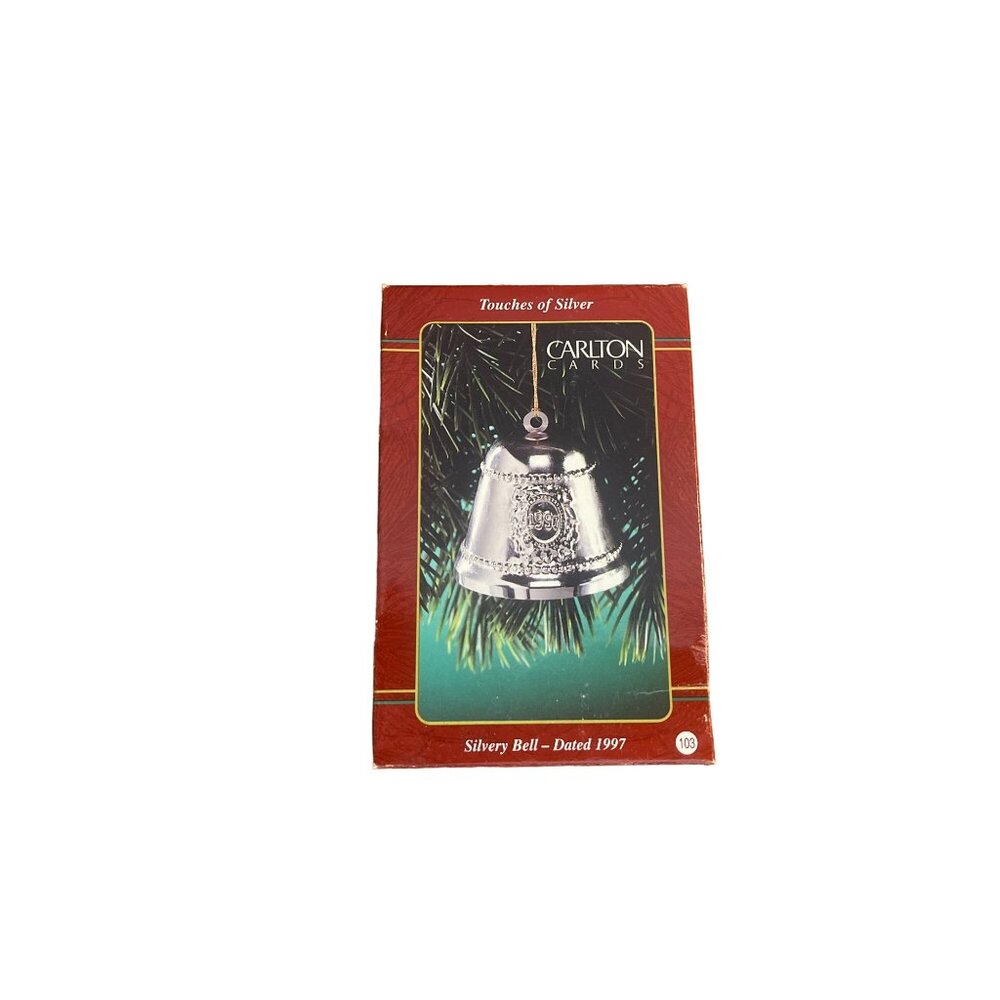 Vintage 1997 Carlton Cards Heirloom Collection Silvery Bell New in Box
